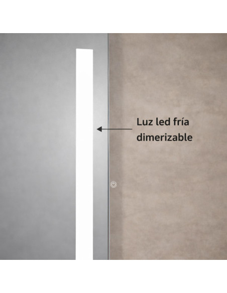 Espejo Led Táctil Vertical 60x80 Dimerizable ZC